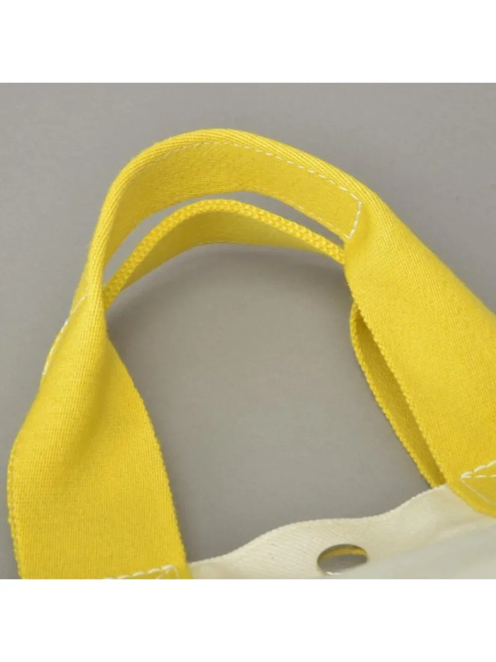 Hermes Bora PM Tote Canvas Yellow Already Cleaned